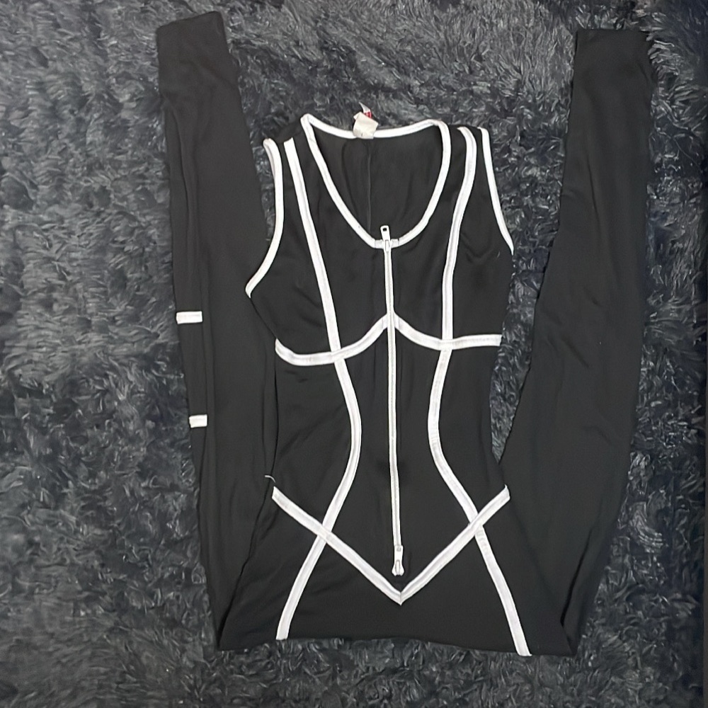 Black and white jumpsuit